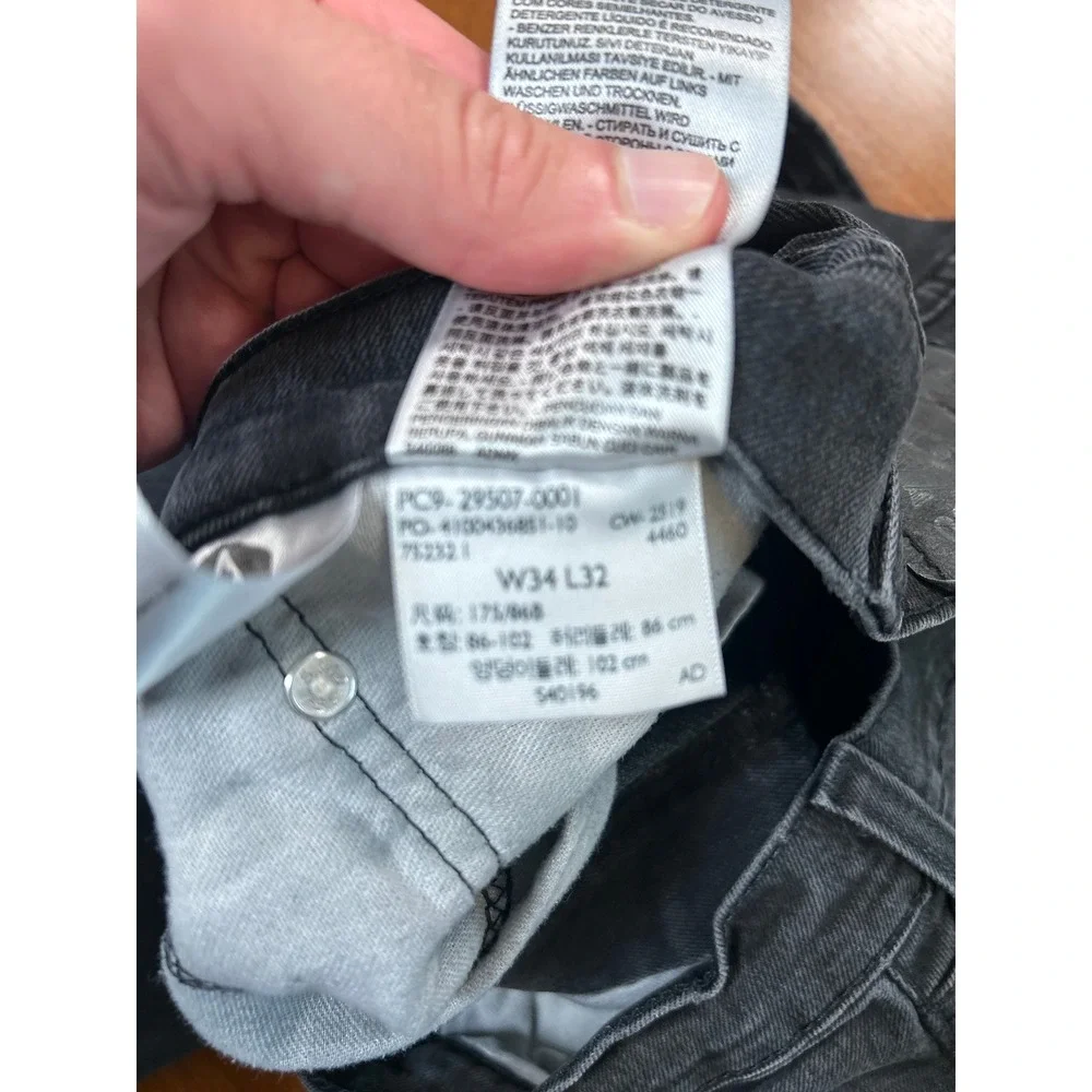 Levi's 511 Slim Fit Jeans Mens 34x32 Black Denim Stretch